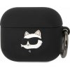 Karl Lagerfeld 3D Logo NFT Choupette Head Silikónové Puzdro pre Airpods 3 Black