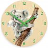 ModernClock Detské nástenné hodiny Ami Koala 30 cm viacfarebné