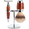 Mühle Zostava na holenie Mühle STYLO - stojan, strojček s uzavretou hlavicou, štetka silvertip badger - sandarakovník