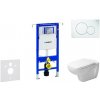 Geberit Duofix - Modul na závesné WC s tlačidlom Sigma01, alpská biela + Duravit D-Code - WC a doska, Rimless, SoftClose 111.355.00.5 NH1