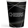 Amscan Poháre - Cheers čierne 8 ks 250 ml