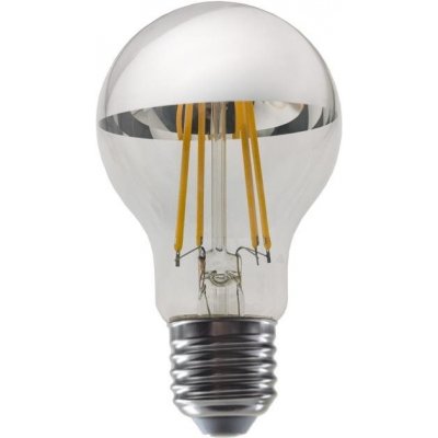 Diolamp LED žiarovka LED Filament zrkadlová žiarovka A60 8W/230V/E27/2700K/900Lm/180°/DIM strieborný vrchlík ELIOR8WWDIMS