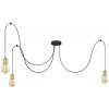 Helam | Luster na lanku TUBE 3xE27/10W/230V pavúk čierna/zlatá | HE1609