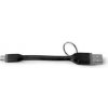 Prívesok na kľúče CELLY USB kábel s MicroUSB konektorom 12cm Čierny