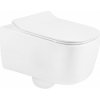 MEXEN/S - Stella Závesná WC misa vrátane sedátka s slow-slim, duroplast, biela 30680800