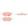 Sada brzdových platničiek kotúčovej brzdy TRW GDB1263