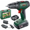 BOSCH UniversalDrill 18V Aku dvojrýchlostný vŕtací skrutkovač, 2x1,5Ah 06039D4002