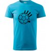 Hádzaná lopta ruka - Klasické pánske tričko vyššej gramáže - XL ( Svetlý tyrkys )