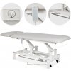 Elektrické terapeutické lehátko s Comfort vankúšom Fortis 2 – svetlosivé