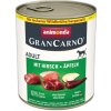 Animonda GranCarno Adult konzerva pre psov s jelením mäsom a jablkami 800g