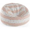 Sablio Sedací vak Cocoon Pruhy a zlaté bodky - 75 x 45 x 35 cm