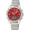 Master Time Pánsky rádiom riadený chronograf Master Time MTGA-10962-82M s milanaise náramkom a červeným ciferníkom