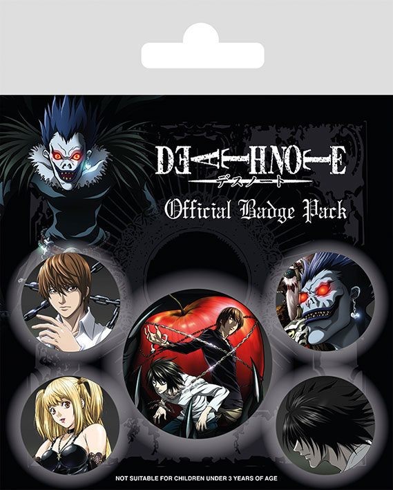 Death Note odznaky set Characters