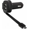 XQISIT NP Dual USB 6A autonabíjačka + kábel na koncovku micro USB 6A čierna 20425 universal (Autonabíjačka 6A DUAL USB + KÁBEL MICROUSB 20425 ČIERNA)