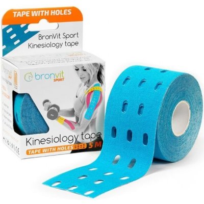 Bronvit Sport Kinesio Tape děrovaný modrá 5cm x 5m