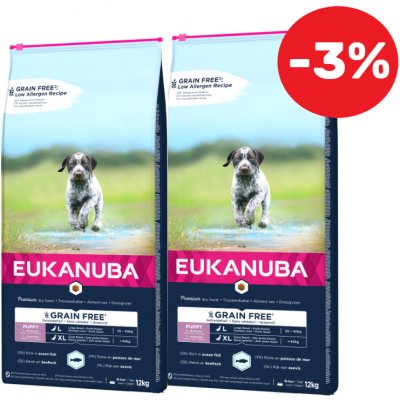 EUKANUBA Puppy&Junior Large Breeds Grain Free 2x12kg