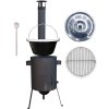 Home Cook kotlík na guláš smalt 1,2 mm 16 l, Home Cook rošt na grilovanie 40 cm, Home Cook žiaruvzdorná kotlina, zosilnený rošt 4 mm 39 cm PLUS 600, pokrievka nerez 41 cm, vareška 50 cm SMREK