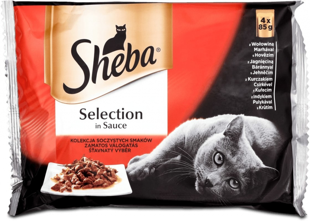 SHEBA SELECTION Šťavnatý výber v šťave 4 x 85 g