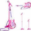 ModernHome Elektrická gitara sada mikrofón stojan pre deti mp3