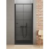 New Trendy New Soleo Black sprchové dvere 100 cm výklopné čierna matná/vzorované sklo D-0278A