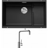 Blanco SUBLINE 700 U Level antracit + kôš z nerezu 523452 + Blanco MILI chróm 519413