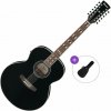 Ibanez AJ7012M1E-BK Basic SET Black 12-strunová elektroakustická gitara