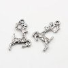 Prívesok jeleň 20x15x2mm platina 1ks (otvor 1mm)