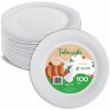 Papierový tanier Allbag biely 15 cm 100 ks
