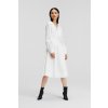 ŠATY KARL LAGERFELD ZIP FRONT SHIRT DRESS WHITE