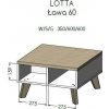Cama LOTTA 60 biela brylantowa matná / dub sonoma mat