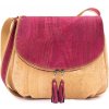 Korková kabelka cez rameno - Vínová