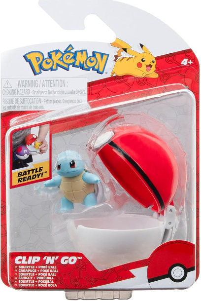 Jazwares Pokémon Clip n Go Squirtle + Pokéball