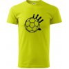 Hádzaná lopta ruka - Klasické pánske tričko vyššej gramáže - S ( Limetková )