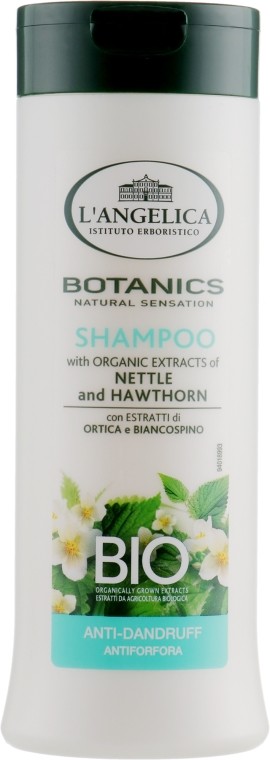 L´Angelica Bio Bylinný šampón na lupinaté vlasy so žihľavou a hlohom 250 ml