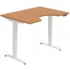 Pracovný stôl Motion Ergo, PO, 2S, 120x70,5-120,5x90 cm, jelša/biela - 1 kus - 1 KS - pamäťové - 60 mesiacov - elektrický polohovateľný - stôl - 90 cm - Hobis - 120 cm - Motion Ergo - 70,5 - 120,5 cm
