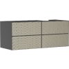Hansgrohe Xevolos E - Umývadlová skrinka 137x56x55 cm, 4 zásuvky, matná sivá/bronz 54241390
