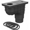 Chudej Strešný lapač Kanalizačná vpusť spodná univerzálna odtok D110/D125 mm čierna KV110125