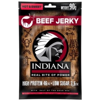Indiana Jerky Beef Hot & Sweet Hovězí sušené maso s Chilli 90 g