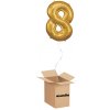 HeliumKing Balónový box - Narodeninové číslo 8 zlatý 86 cm