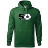 Futbal okrúhle narodeniny 50 - Mikina pánska Cape s kapucňou - S ( Fľaškovozelená )