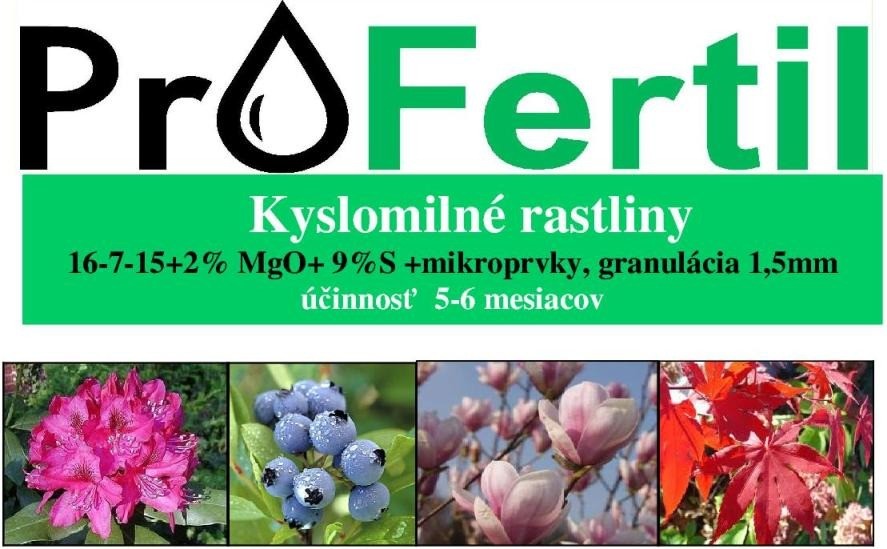 ProFertil Kyslomilné rastliny 16-7-15+4MgO 5-6M 10kg