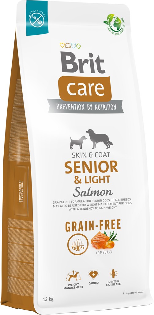 Brit Care Grain-free Senior & Light Salmon 12 kg