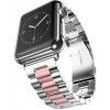 AW Kovový BR remienok pre Apple Watch - Strieborno-ružový Veľkosť / Rozteč: 44/45/46/49mm, Farba: Strieborno-ružový