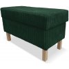 Taburet ELLA s úložným priestorom - menčester - tmavozelený