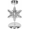 Vianočný svietnik s vločkou strieborný