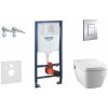 Grohe Rapid SL Set predstenovej inštalácie, sprchovacej toalety a dosky Tece, tlačidla Skate Cosmopolitan, Rimless, SoftClose, chróm 38528SET-KT-GR