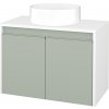 Dreja Skrinka pod umývadlo VISIT SZD2 70 (umývadlo Circo) - N01 Biela lesk / Úchytka T34 - nerez / M20 Mint grey mat