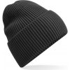 Beechfield Čepice B 384R s manžetou, pletená, dlouhá COT53384R66099-charcoal UNI Charcoal