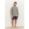Taro 3395 Kyle pánské pyžamo krátké šedé