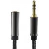 MG audio kábel 3.5mm mini jack F/M 3m, čierny